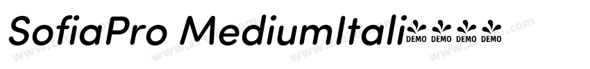 SofiaPro MediumItali字体转换
